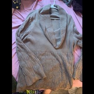 Brown cowl neck sweater